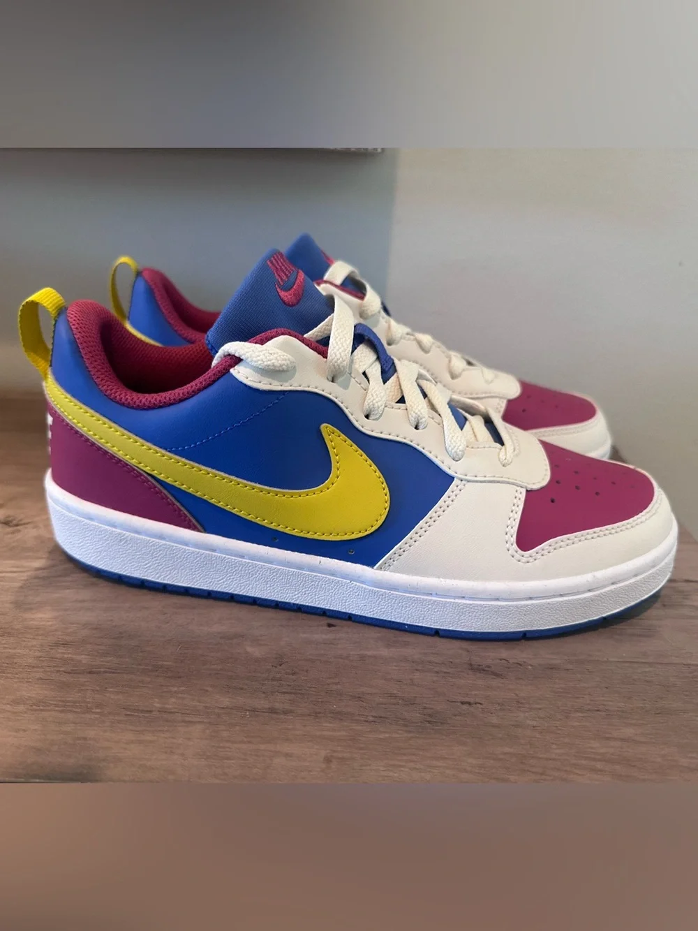 Nike Court Borough Low Recraft BG Sweet Beet Bright Citron Sneakers NIB Youth 6Y